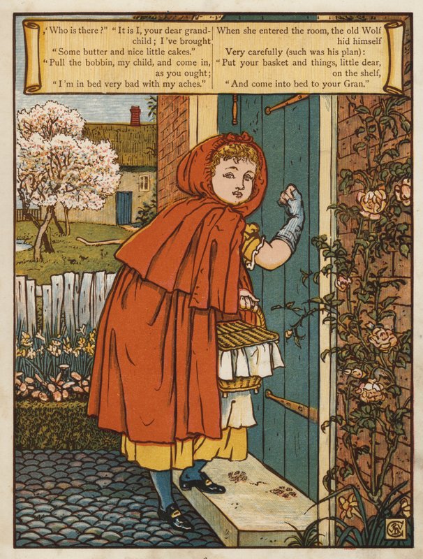 Rødhette (farge litho) av Walter Crane