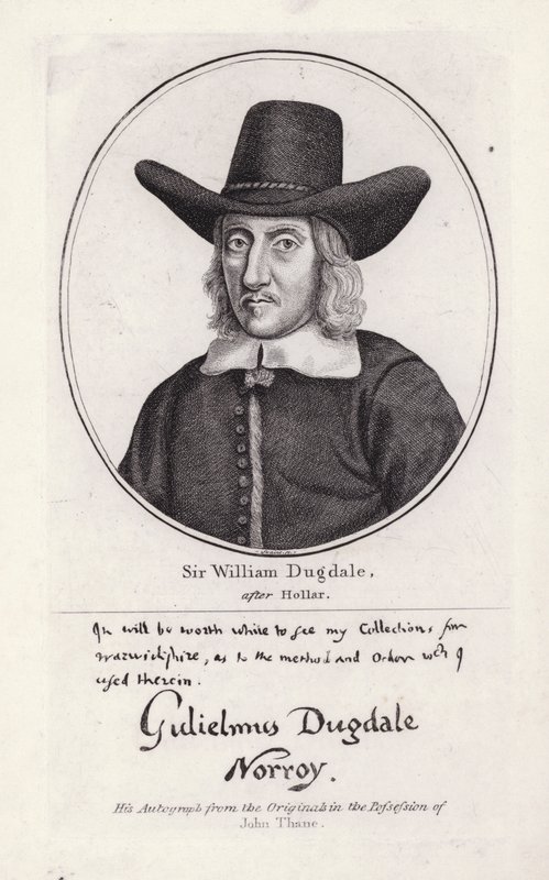 Sir William Dugdale (gravering) av Wenceslaus (after) Hollar