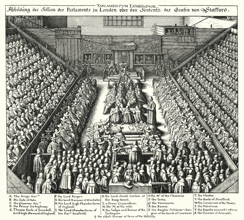 Rettssak mot Thomas Wentworth av Wenceslaus (after) Hollar