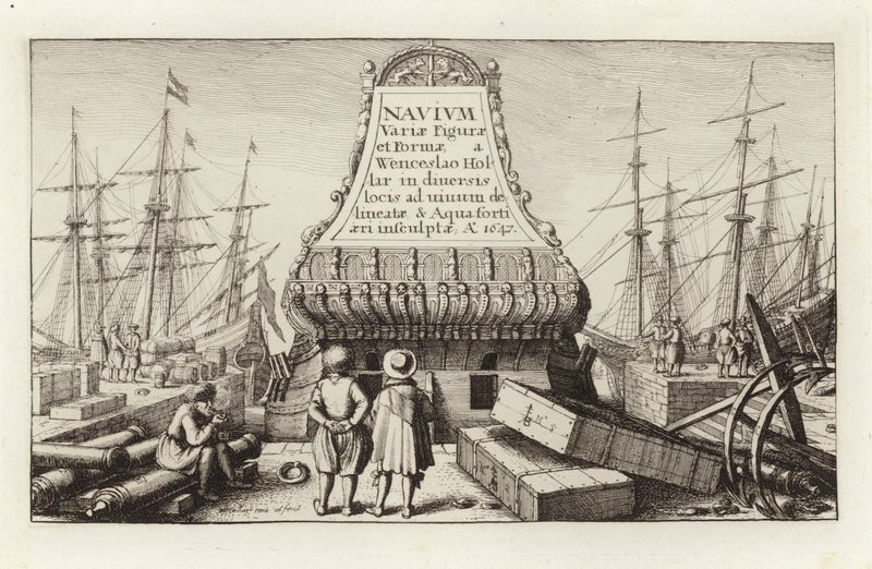 Skip av forskjellige former og fasonger av Wenceslaus Hollar
