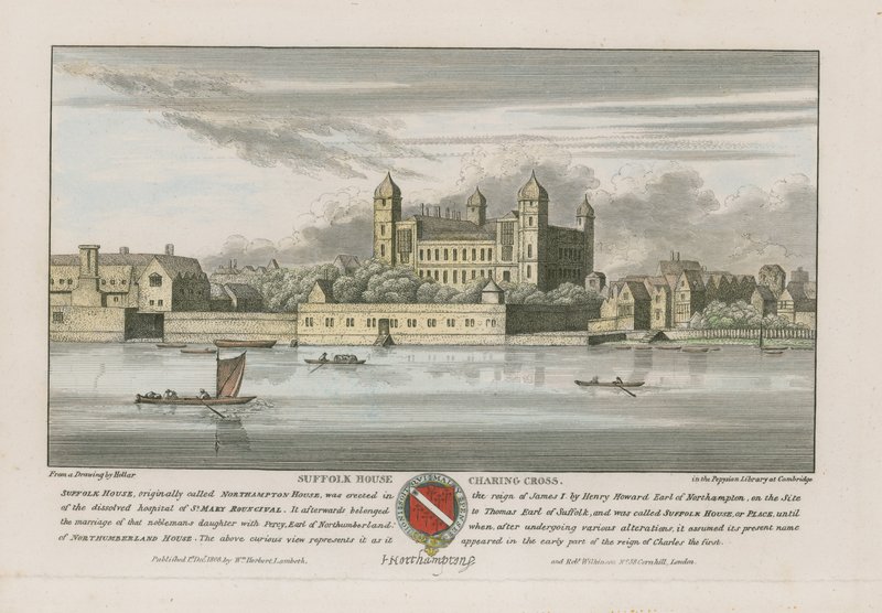 Suffolk House, Charing Cross, London av Wenceslaus Hollar