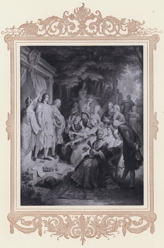 Goethe i Weimar (litho) av Wilhelm von (after) Kaulbach