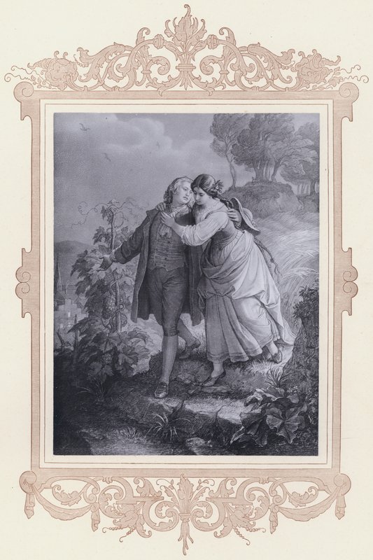Hermann og Dorothea (litho) av Wilhelm von (after) Kaulbach