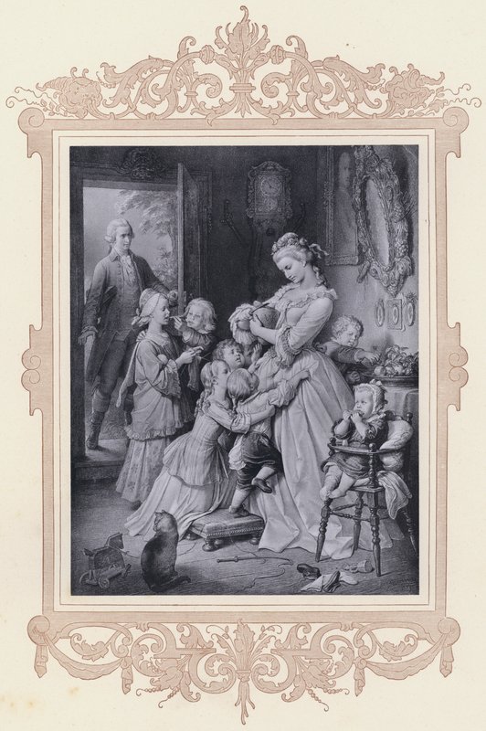 Lotte, Werthers Leiden (litho) av Wilhelm von (after) Kaulbach