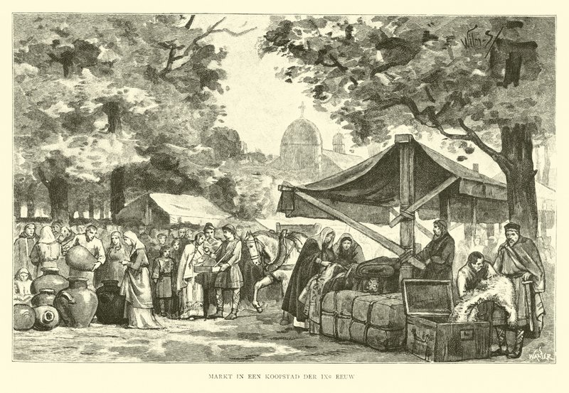 Markedsby, Nederland, 9. århundre av Willem II Steelink