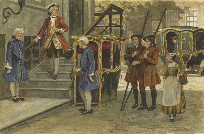 Sedan stol og slede, Nederland, midten av 1700-tallet av Willem II Steelink