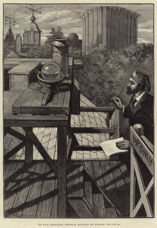 Royal Observatory, Greenwich, måler solskinnet av William Bazett Murray