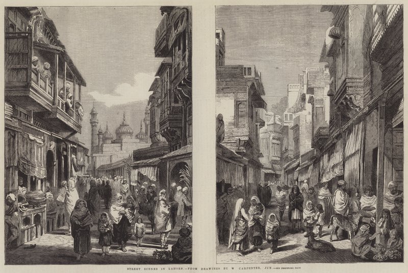Gatescener i Lahore av William Carpenter