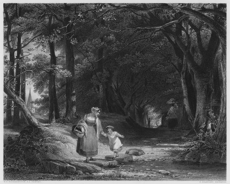 Stepping Stones, fra bildet i Vernon Gallery av William Frederick Witherington