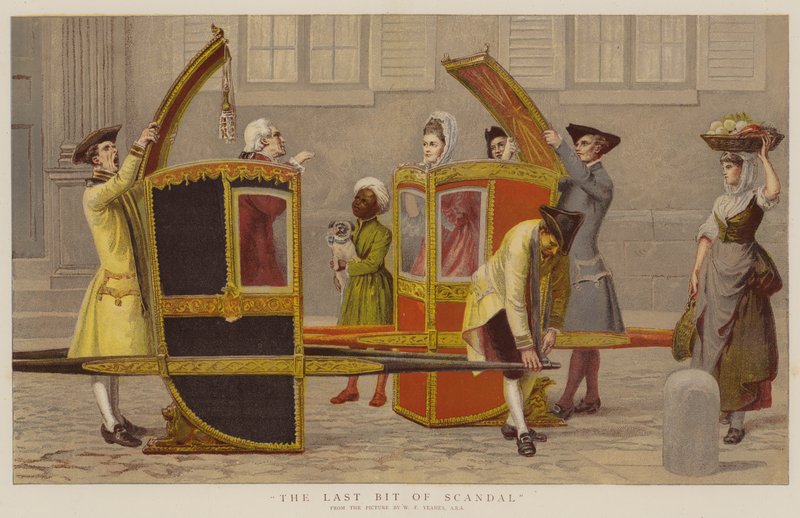 The Last Bit of Scandal (chromolitho) av William Frederick Yeames