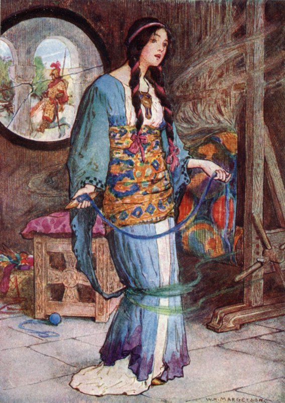 Lady of Shalott av after William Henry Margetson