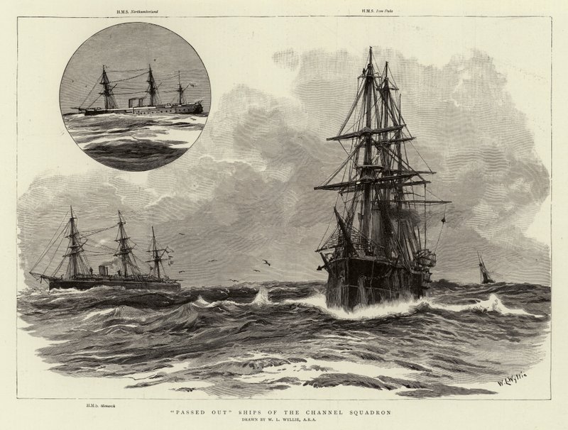 Utslitte skip fra Channel Squadron av William Lionel Wyllie