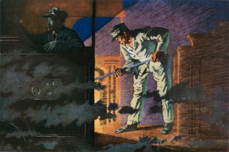 The Night Mail, The Engineman av William Orpen