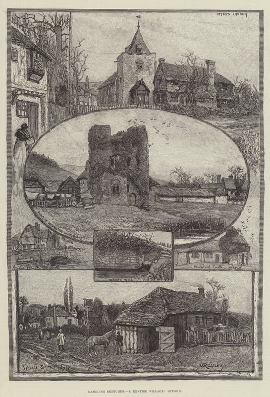 Rambling Sketches, en Kentish Village, Otford av William Rainey