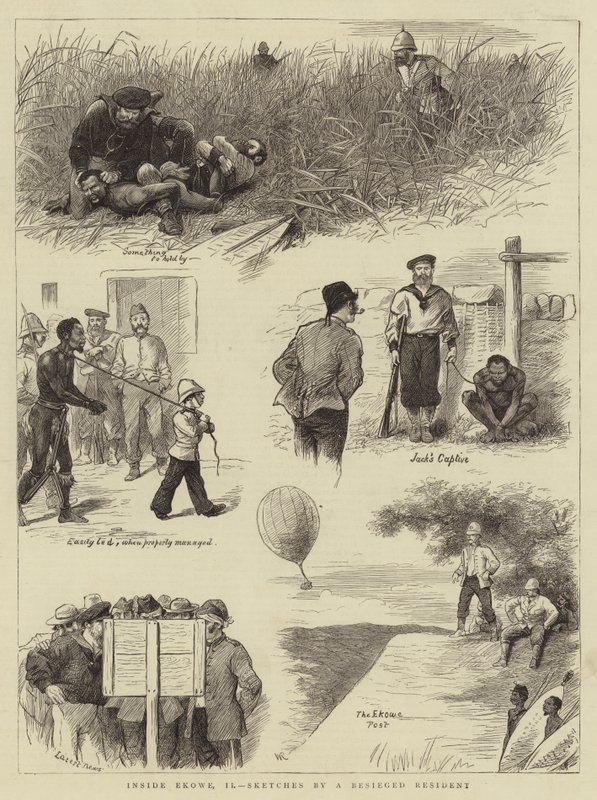 Inne i Ekowe, II, Skisser av en beleiret innbygger av William Ralston