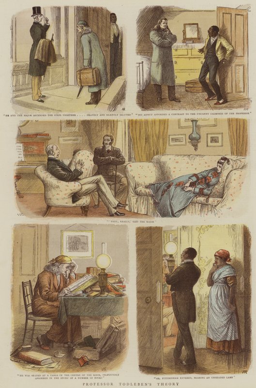 Professor Todlebens teori (chromolitho) av William Ralston