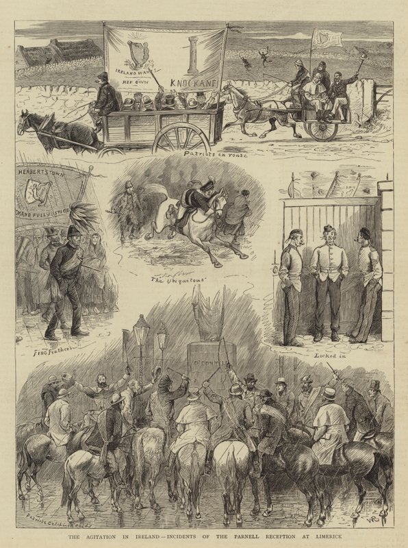Agitasjonen i Irland, hendelser ved Parnell-mottaket i Limerick av William Ralston