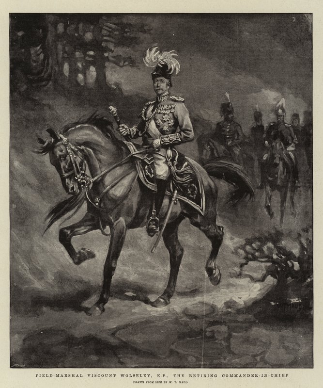 Feltmarskalk Viscount Wolseley, KP, den avtroppende øverstkommanderende av William T. Maud