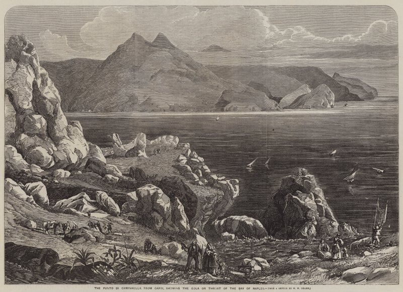 Punto di Campanella, fra Capri, som viser Gola eller strupe i Napolibukta av William Wood Deane