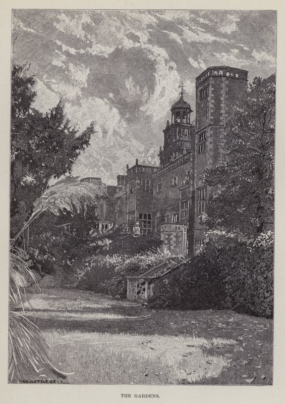 Hatfield House, The Gardens (litho) av William (after) Hatherell
