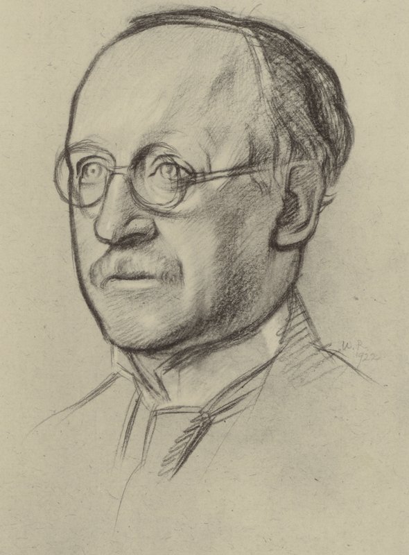 Sir Edwin Lutyens, RA (litho) av William (after) Rothenstein