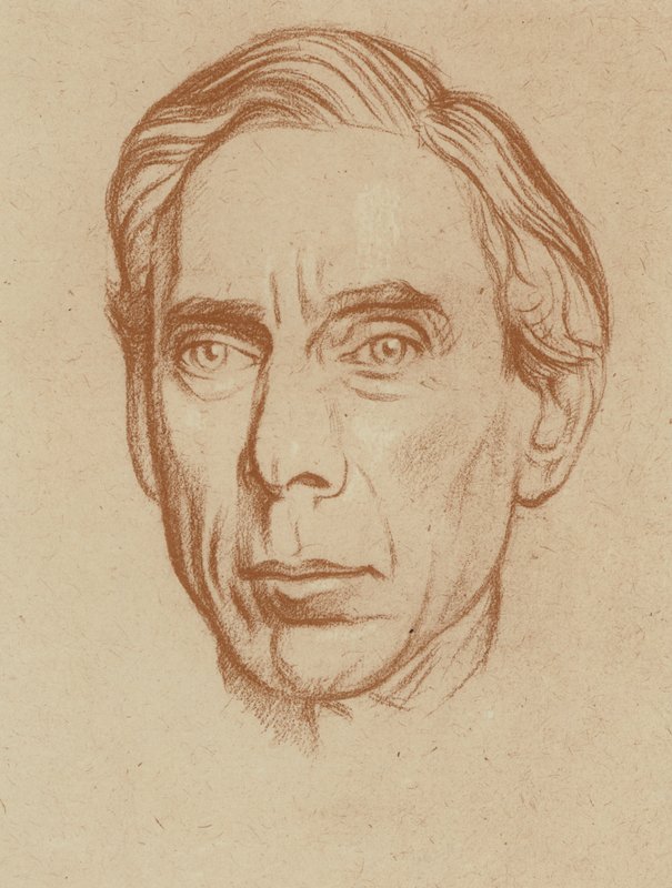 The Hon Bertrand Russell (litho) av William (after) Rothenstein