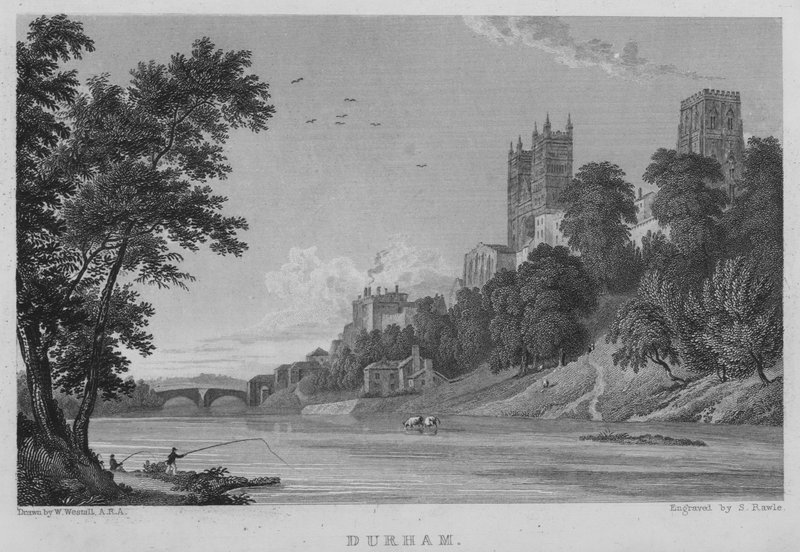 Durham (gravering) av William (after) Westall
