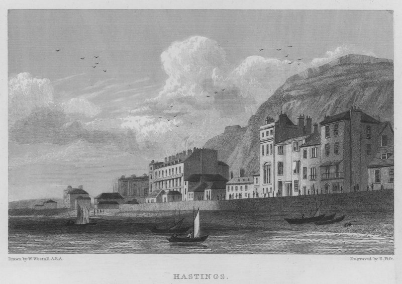 Hastings (gravering) av William (after) Westall