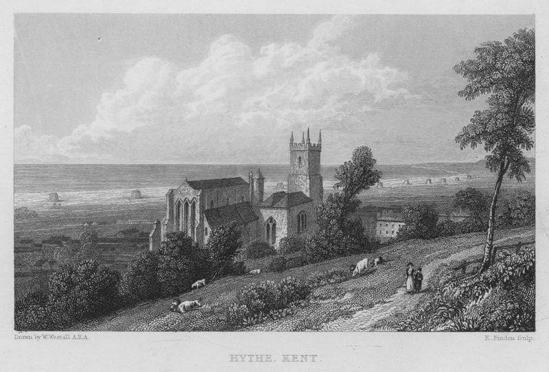 Hythe, Kent (gravering) av William (after) Westall