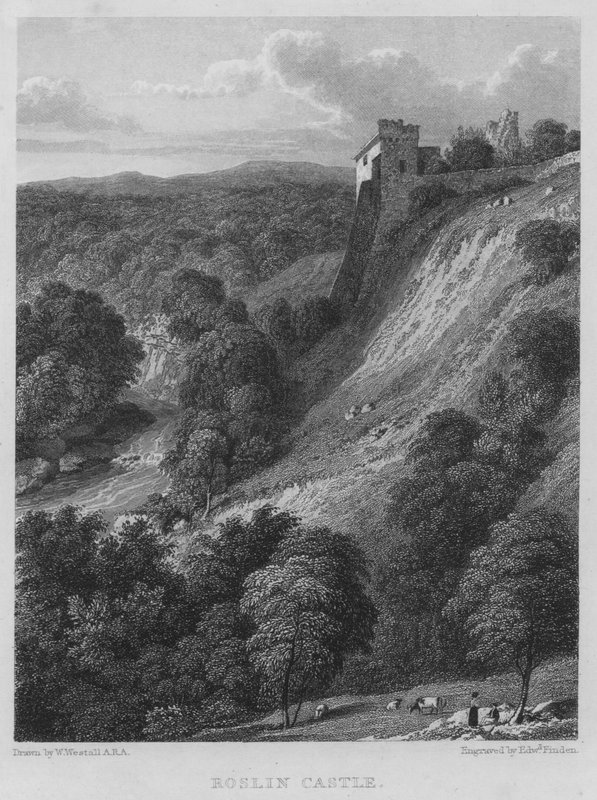 Roslin Castle (gravering) av William (after) Westall
