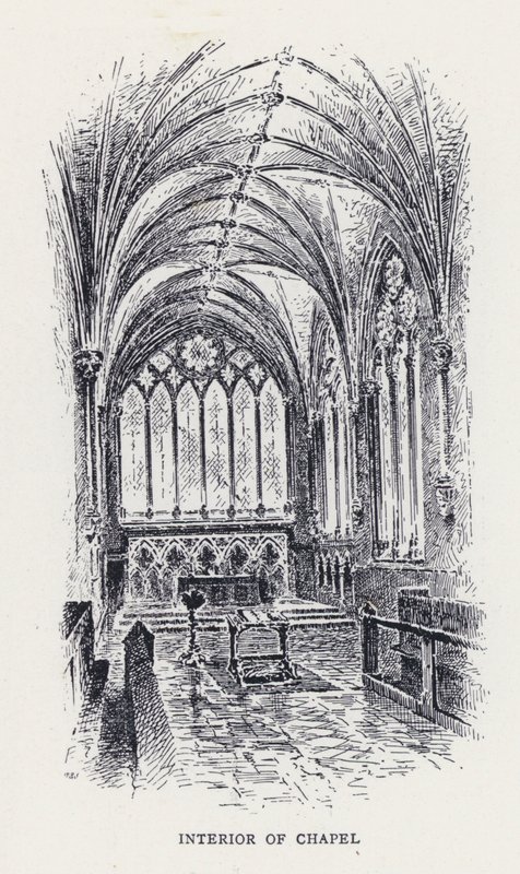 Interiør av kapell (gravering) av William Alexander Ansted