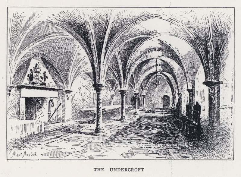 The Undercroft (gravering) av William Alexander Ansted