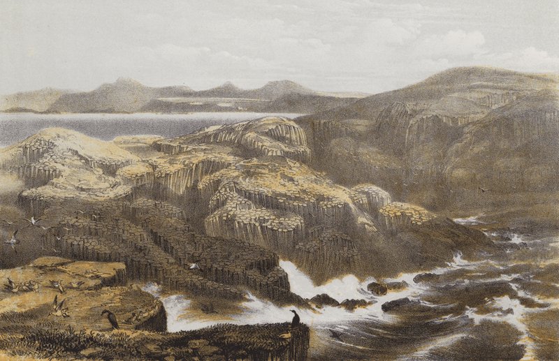 Isle of Staffa (chromolitho) av William Andrews Nesfield