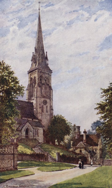 Edensor kirke, Chatsworth av William Biscombe Gardner