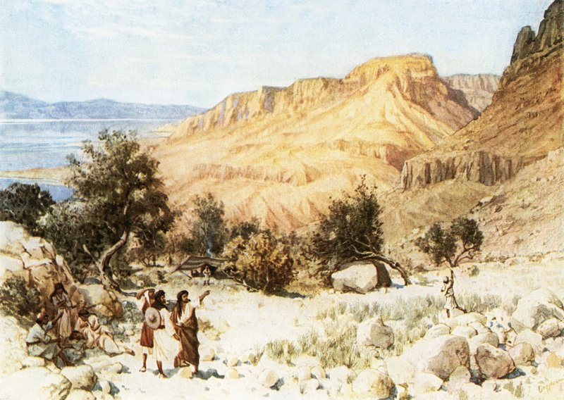 Davids leir ved Engedi av William Brassey Hole