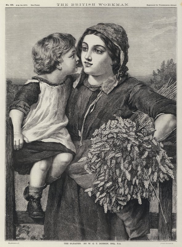 The Gleaner (gravering) av William Charles Thomas (after) Dobson
