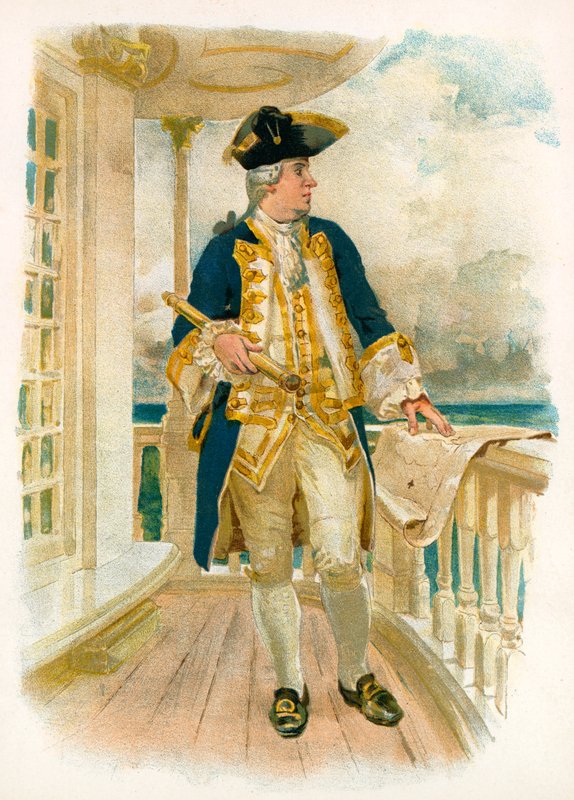 Admiral, 1700-tallet av William Christian Symons