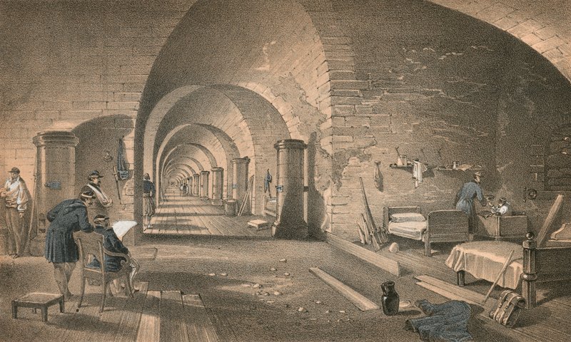 Interiøret i Fort Nicholas av William Crimea Simpson