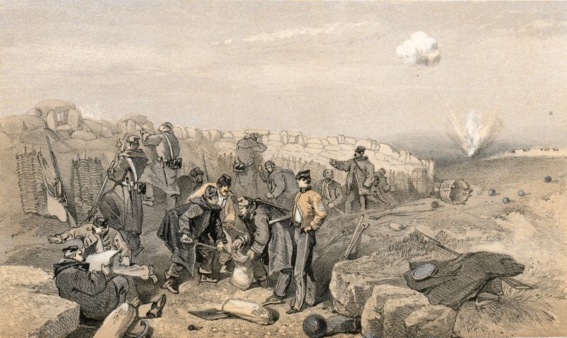 Russisk riflegrav av William Crimea Simpson