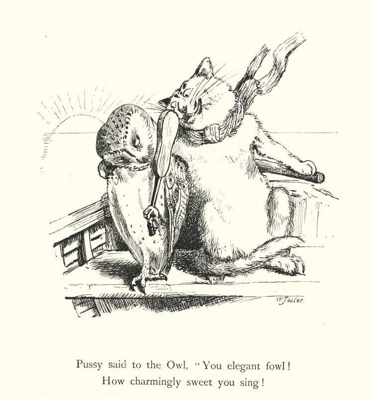 The Owl And the Pussy Cat (gravering) av William Foster
