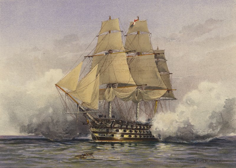 The Victory (farge litho) av William Frederick Mitchell