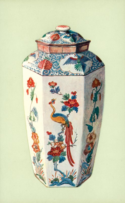 Jar, Chelsea, i japansk stil (farge litho) av William Gibb