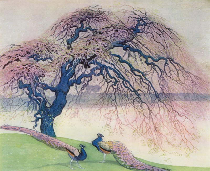 Når vinteren avtar (farge litho) av William Giles