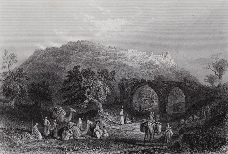 Samaria-høyden (gravering) av William H. Bartlett