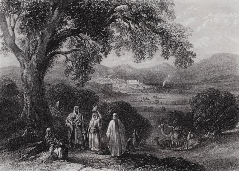 Vale of Nazareth (gravering) av William H. Bartlett