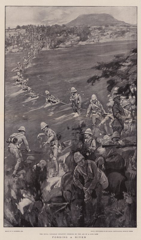 Fording a River av William Hatherell