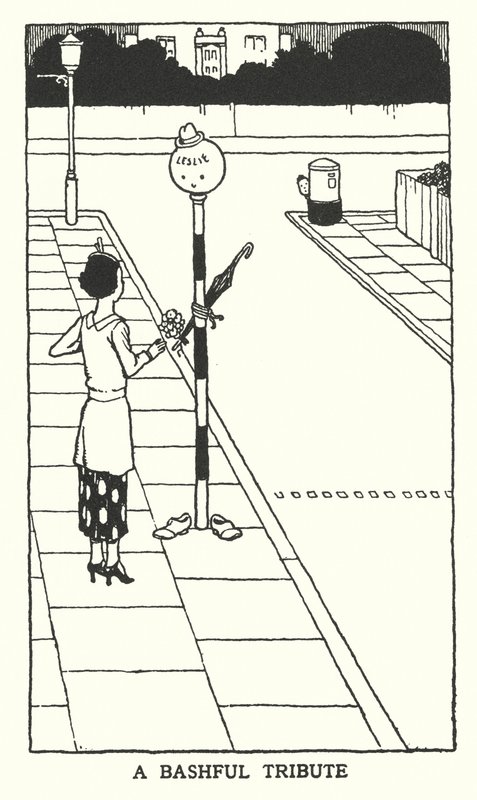 En bashful hyllest (litho) av William Heath Robinson