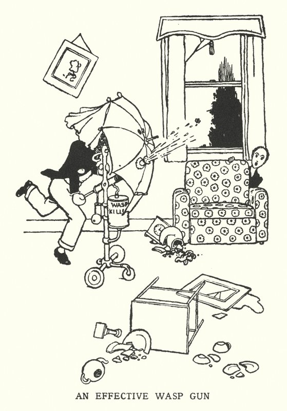 En effektiv vepsepistol (litho) av William Heath Robinson