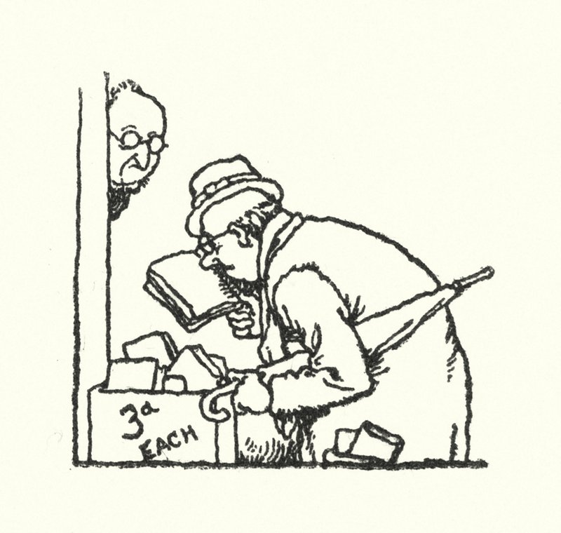 Surfing (litho) av William Heath Robinson