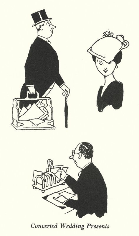 Konverterte bryllupsgaver (litho) av William Heath Robinson
